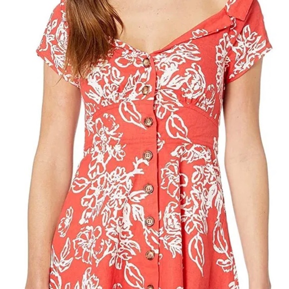 SOLD-NWT Free People A Thing Called Love Mini Dress Red Size 2 - Picture 5 of 9